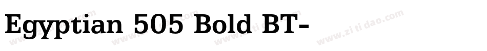 Egyptian 505 Bold BT字体转换